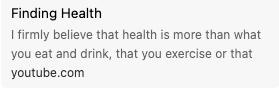 Finding Health